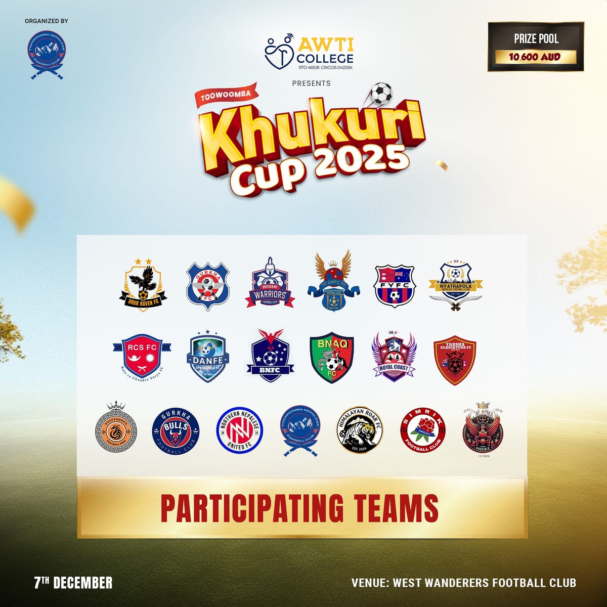 Toowoomba Khukuri Cup 2025 - Rules and Regulations